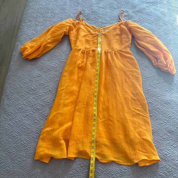 Anthropologie, Moulinette Soeurs Yellow Cold Shoulder Dress, XS - Picture 12 of 15